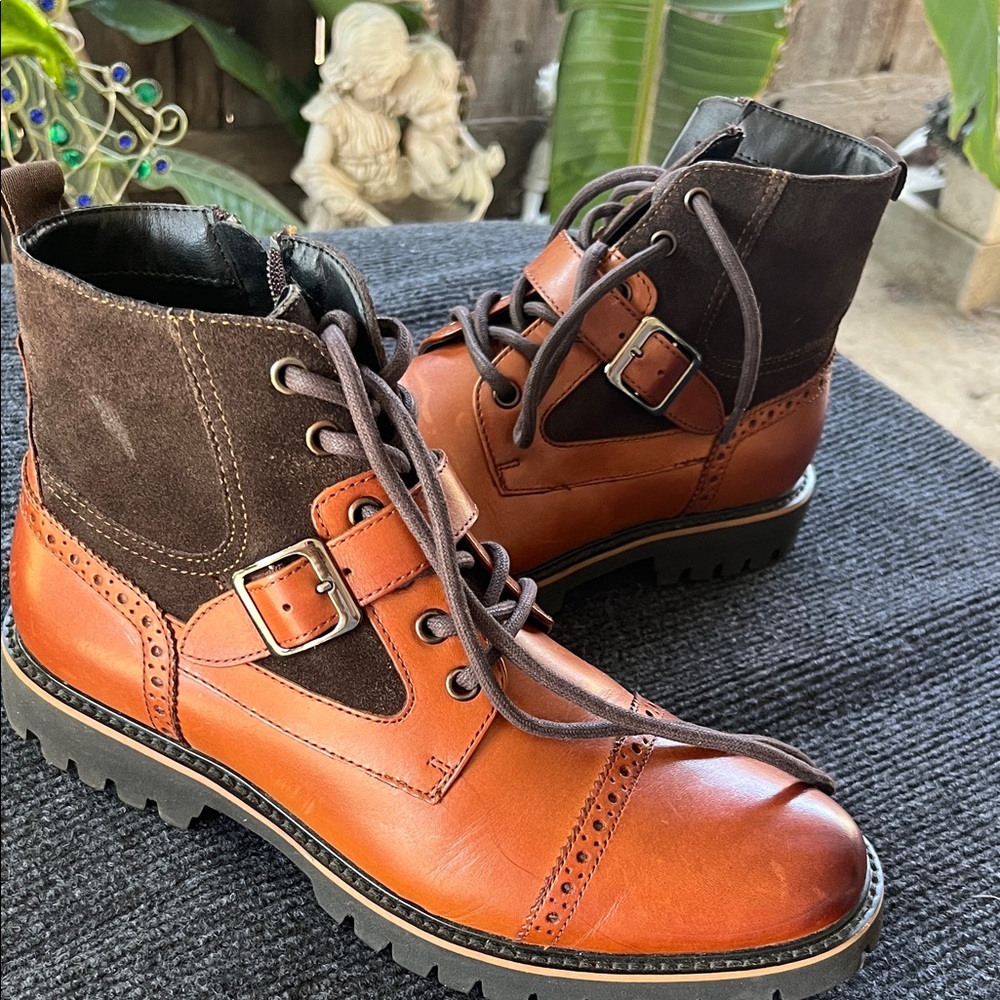 Bar III Two-Tone Brown Leather & Suede Chukka Boots